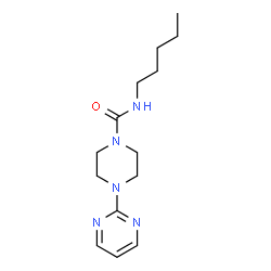 ChemSpider 2D Image | N-Pentyl-4-(2-pyrimidinyl)-1-piperazinecarboxamide | C14H23N5O