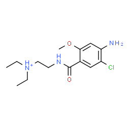 ChemSpider 2D Image | 2-[(4-Amino-5-chloro-2-methoxybenzoyl)amino]-N,N-diethylethanaminium | C14H23ClN3O2