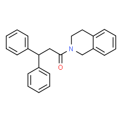 ChemSpider 2D Image | 1-(3,4-Dihydro-2(1H)-isoquinolinyl)-3,3-diphenyl-1-propanone | C24H23NO