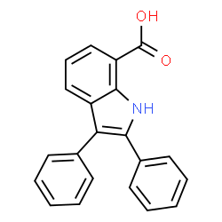 ChemSpider 2D Image | 2,3-Diphenyl-1H-indole-7-carboxylic acid | C21H15NO2