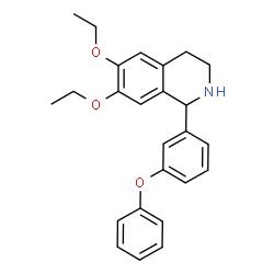 ChemSpider 2D Image | 6,7-Diethoxy-1-(3-phenoxyphenyl)-1,2,3,4-tetrahydroisoquinoline | C25H27NO3