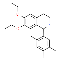 ChemSpider 2D Image | 6,7-Diethoxy-1-(2,4,5-trimethylphenyl)-1,2,3,4-tetrahydroisoquinoline | C22H29NO2