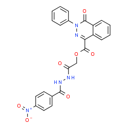ChemSpider 2D Image | 2-[2-(4-Nitrobenzoyl)hydrazino]-2-oxoethyl 4-oxo-3-phenyl-3,4-dihydro-1-phthalazinecarboxylate | C24H17N5O7