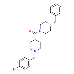 ChemSpider 2D Image | (4-Benzyl-1-piperazinyl)[1-(4-bromobenzyl)-4-piperidinyl]methanone | C24H30BrN3O