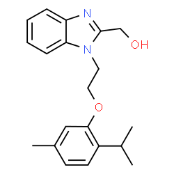 ChemSpider 2D Image | {1-[2-(2-Isopropyl-5-methylphenoxy)ethyl]-1H-benzimidazol-2-yl}methanol | C20H24N2O2