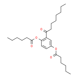 ChemSpider 2D Image | 2-Octanoyl-1,4-phenylene dihexanoate | C26H40O5