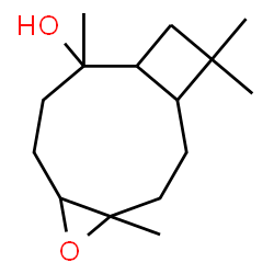 ChemSpider 2D Image | 4,9,12,12-Tetramethyl-5-oxatricyclo[8.2.0.0~4,6~]dodecan-9-ol | C15H26O2