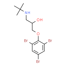 ChemSpider 2D Image | 1-[(2-Methyl-2-propanyl)amino]-3-(2,4,6-tribromophenoxy)-2-propanol | C13H18Br3NO2