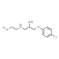 ChemSpider 2D Image | 1-(4-Iodophenoxy)-3-[(2-methoxyethyl)amino]-2-propanol | C12H18INO3