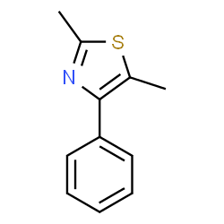ChemSpider 2D Image | 2,5-Dimethyl-4-phenyl-1,3-thiazole | C11H11NS