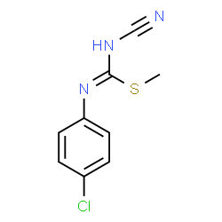 ChemSpider 2D Image | Methyl N'-(4-chlorophenyl)-N-cyanocarbamimidothioate | C9H8ClN3S