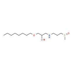 ChemSpider 2D Image | 1-{[3-(Methylsulfinyl)propyl]amino}-3-(octyloxy)-2-propanol | C15H33NO3S