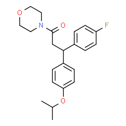 ChemSpider 2D Image | 3-(4-Fluorophenyl)-3-(4-isopropoxyphenyl)-1-(4-morpholinyl)-1-propanone | C22H26FNO3