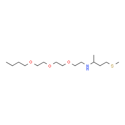 ChemSpider 2D Image | N-{2-[2-(2-Butoxyethoxy)ethoxy]ethyl}-4-(methylsulfanyl)-2-butanamine | C15H33NO3S