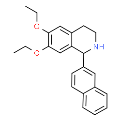 ChemSpider 2D Image | 6,7-Diethoxy-1-(2-naphthyl)-1,2,3,4-tetrahydroisoquinoline | C23H25NO2