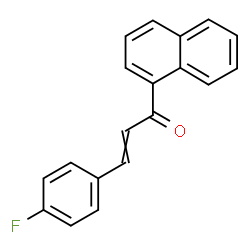 ChemSpider 2D Image | 3-(4-Fluorophenyl)-1-(1-naphthyl)-2-propen-1-one | C19H13FO