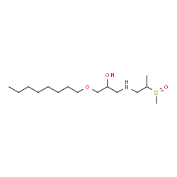ChemSpider 2D Image | 1-{[2-(Methylsulfinyl)propyl]amino}-3-(octyloxy)-2-propanol | C15H33NO3S