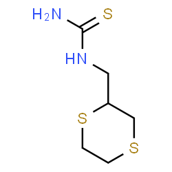 ChemSpider 2D Image | 1-(1,4-Dithian-2-ylmethyl)thiourea | C6H12N2S3