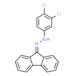 ChemSpider 2D Image | 1-(3,4-Dichlorophenyl)-2-(9H-fluoren-9-ylidene)hydrazine | C19H12Cl2N2