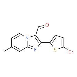 ChemSpider 2D Image | 2-(5-Bromo-2-thienyl)-7-methylimidazo[1,2-a]pyridine-3-carbaldehyde | C13H9BrN2OS