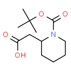 ChemSpider 2D Image | 1-BOC-2-PIPERIDINEACETIC ACID | C12H21NO4
