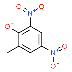 ChemSpider 2D Image | 2-Methyl-4,6-dinitrophenolate | C7H5N2O5