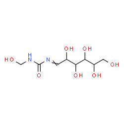 ChemSpider 2D Image | 1-(Hydroxymethyl)-3-(2,3,4,5,6-pentahydroxyhexylidene)urea | C8H16N2O7