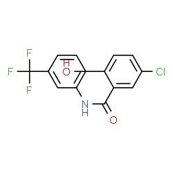 ChemSpider 2D Image | 5-Chloro-2-hydroxy-N-[3-(trifluoromethyl)phenyl]benzamide | C14H9ClF3NO2