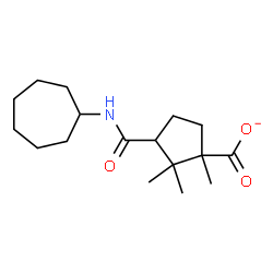 ChemSpider 2D Image | 3-(Cycloheptylcarbamoyl)-1,2,2-trimethylcyclopentanecarboxylate | C17H28NO3