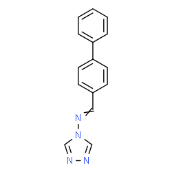 ChemSpider 2D Image | 1-(4-Biphenylyl)-N-(4H-1,2,4-triazol-4-yl)methanimine | C15H12N4
