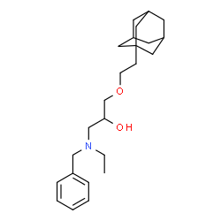 ChemSpider 2D Image | 1-[2-(Adamantan-1-yl)ethoxy]-3-[benzyl(ethyl)amino]-2-propanol | C24H37NO2