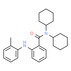 ChemSpider 2D Image | N,N-Dicyclohexyl-2-[(2-methylphenyl)amino]benzamide | C26H34N2O