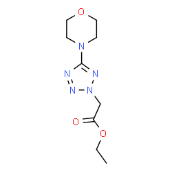 ChemSpider 2D Image | Ethyl 5-(4-morpholinyl)-2H-tetrazole-2-acetate | C9H15N5O3