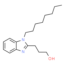 ChemSpider 2D Image | 3-(1-Octyl-1H-benzimidazol-2-yl)-1-propanol | C18H28N2O