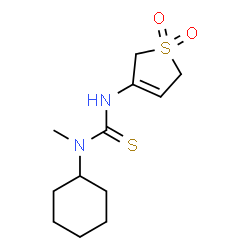 ChemSpider 2D Image | 1-cyclohexyl-3-(1,1-dioxo-2,5-dihydrothiophen-3-yl)-1-methylthiourea | C12H20N2O2S2