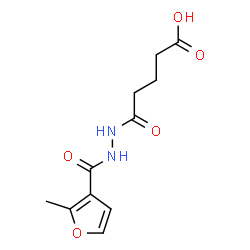 ChemSpider 2D Image | 5-[2-(2-Methyl-3-furoyl)hydrazino]-5-oxopentanoic acid | C11H14N2O5