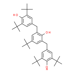 ChemSpider 2D Image | 4,4'-{[2-Hydroxy-5-(2-methyl-2-propanyl)-1,3-phenylene]bis(methylene)}bis[2,6-bis(2-methyl-2-propanyl)phenol] | C40H58O3