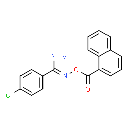 ChemSpider 2D Image | 4-Chloro-N-(1-naphthoyloxy)benzenecarboximidamide | C18H13ClN2O2