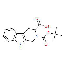 ChemSpider 2D Image | 2-{[(2-Methyl-2-propanyl)oxy]carbonyl}-2,3,4,9-tetrahydro-1H-beta-carboline-3-carboxylic acid | C17H20N2O4