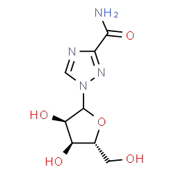 ChemSpider 2D Image | 1-(D-Ribofuranosyl)-1H-1,2,4-triazole-3-carboxamide | C8H12N4O5