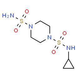ChemSpider 2D Image | N-Cyclopropyl-1,4-piperazinedisulfonamide | C7H16N4O4S2