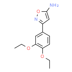 ChemSpider 2D Image | 3-(3,4-Diethoxyphenyl)isoxazol-5-amine | C13H16N2O3