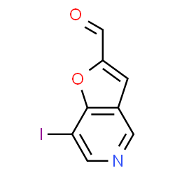 ChemSpider 2D Image | 7-Iodofuro[3,2-c]pyridine-2-carbaldehyde | C8H4INO2