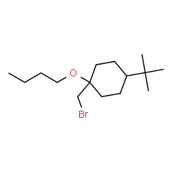 ChemSpider 2D Image | 1-(Bromomethyl)-1-butoxy-4-(2-methyl-2-propanyl)cyclohexane | C15H29BrO