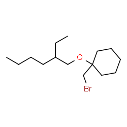 ChemSpider 2D Image | 1-(Bromomethyl)-1-[(2-ethylhexyl)oxy]cyclohexane | C15H29BrO