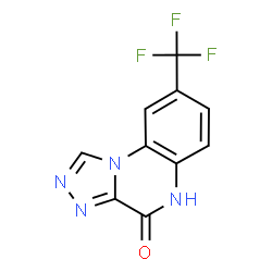 ChemSpider 2D Image | 8-(Trifluoromethyl)[1,2,4]triazolo[4,3-a]quinoxalin-4(5H)-one | C10H5F3N4O