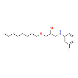 ChemSpider 2D Image | 1-[(3-Iodophenyl)amino]-3-(octyloxy)-2-propanol | C17H28INO2