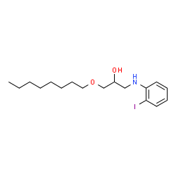 ChemSpider 2D Image | 1-[(2-Iodophenyl)amino]-3-(octyloxy)-2-propanol | C17H28INO2