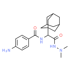 ChemSpider 2D Image | N-[1-(Adamantan-1-yl)-2-(2,2-dimethylhydrazino)-2-oxoethyl]-4-aminobenzamide | C21H30N4O2