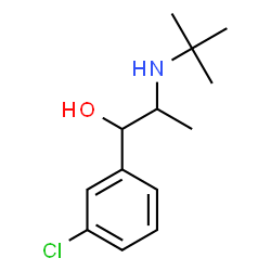 ChemSpider 2D Image | 2-(tert-butylamino)-1-(3-chlorophenyl)propan-1-ol | C13H20ClNO